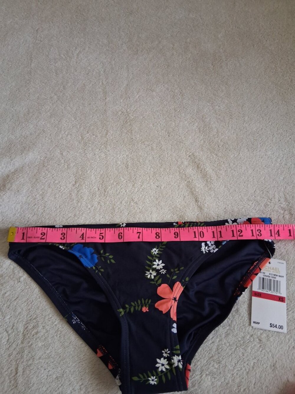 Michael Michael Kors NWOT Women's XS Navy Floral Two Piece Bandeau Swimsuit - Picture 15 of 16